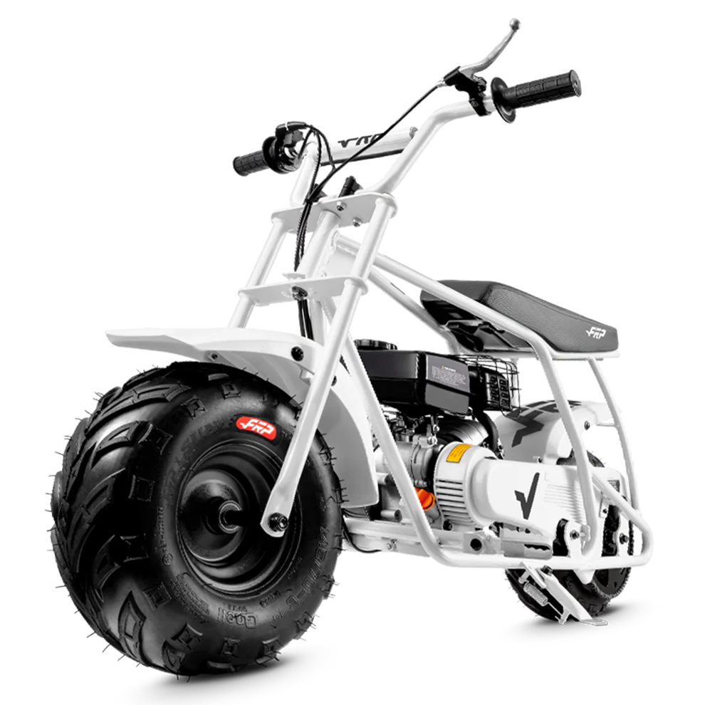 White FRP GMB100 Mini Bike